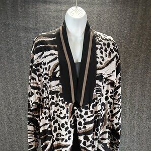 Wild Rose Mixed Animal Print Duster Robe